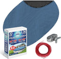 Winter Swimming Pool Cover for 10 ft x 15 ft Aboveground Oval Pool Size, Value Plus Choice Series, Solid Material, Color - Denim Blue, Pool Cover Choice 351015-4CHOICE