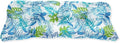 BrylaneHome Tufted Bench Cushion - 45.5" L x 19" W x 3" H- Patio & Outdoor - Water, Stain & Fade Resistant - Blue Fern