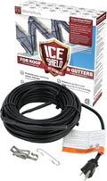 WarmlyYours Roof Snow De-Icing Heat Cable 80 ft., 5 Watts/ft. Heat Tape for Roof and Gutters, Ice Dam and Snow Damage Prevention System with Clips and Spacers (Ice Shield)