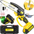 Cordless Mini Chainsaw 6 Inch, Auto Oiler &Tool-Box, One-Hand Handheld Electric Portable Chainsaw, Super Power Small Chain Saws 2x2000mAh Battery Operated, Hand Saw for Tree Wood Cutting Ranger