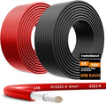 Oududianzi 2x165 Feet Solar Panel Wire, 10AWG Solar Wire Tinned Copper 10 Gauge Solar Cable PV Wire, for Outdoor Automotive RV Solar Panels Boat Marine (165FT Red + 165FT Black)