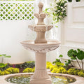 MAGIC UNION Outdoor Garden Water Fountains, 48.4''H Italian Style Fountains and Waterfalls Outside, 3-Tier Large Bubbler Cascading Indoor Floor Water Fountain Features with Pump for Home Yard Decor