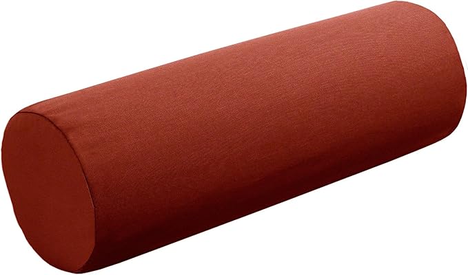 Cushion Source 20" x 6" Sunbrella Bolster Pillow, Indoor/Outdoor Decorative Support Pillow, Fade and Water Resistant, Sunbrella Terracotta