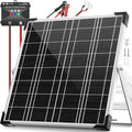 Voltset 12V Solar Battery Charger - 20W Waterproof Solar Power Trickle Charger Battery Maintainer Tender with Smart Charge Controller - Solar Panel Kit for Car RV Boat Marine Trailer Automotive