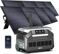 IEE P3200 Solar Generator With 2 * 400W Solar Panel, 2048Wh/3200W Power Station(6400W Peak),1800W Super Fast Charging,APP Control Emergency Power Station for Home, Camping, Power Outages