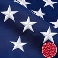 American Flag 12x18 ft TearProof Series, Heavy Duty Tough Spun Polyester USA Flags High Wind, US Flags for Outside Outdoor with Durable Embroidered Stars Sewn Stripes, 5 Brass Grommets