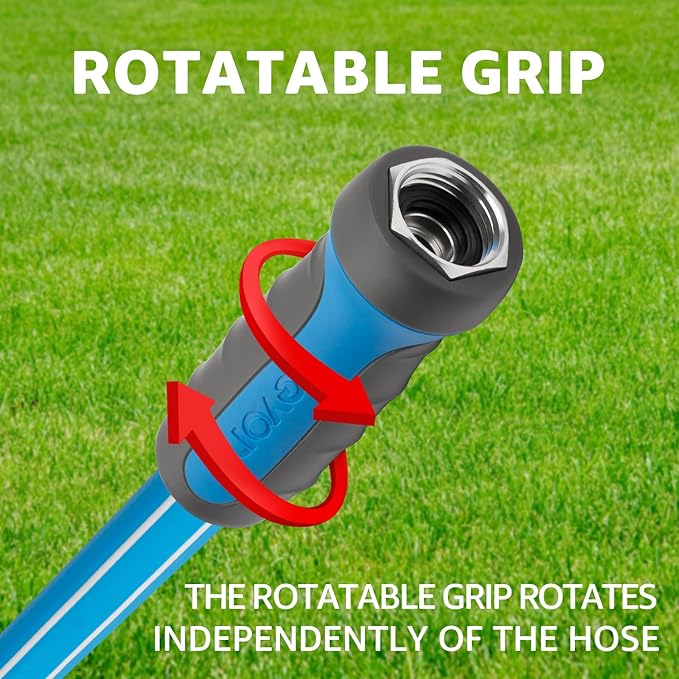 Fevone Garden Leader Hose 6 ft., Lightweight Hybrid Water Hose, Flexible and Durable, Leak-Free Connections