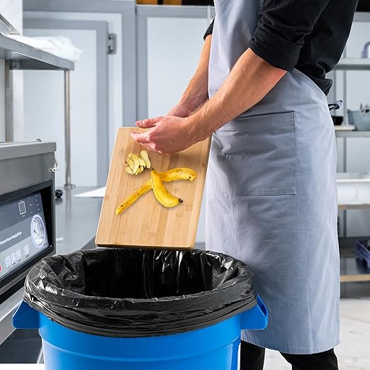 PRO&Family 20 Gallon Trash Can with Lid Round Ingredient Storage Containers Recycling Bin Kitchen Garbage Can Office Garbage Can Trash Barrel Plastic Barrel Yard Waste Bin Outdoor Trashcan (5, Blue)