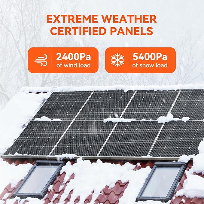 RICH SOLAR 250W 24V 16BB Cell Monocrystalline Solar Panel N-Type Cells High Efficiency Solar Module for RV Trailer Camper Marine Off-Grid
