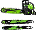58CC Gas chainsaw ,20&18 Inch 2-Stroke Gasoline Gas Powered Chainsaws for Cutting Wood Tree Outdoor Garden Farm Home