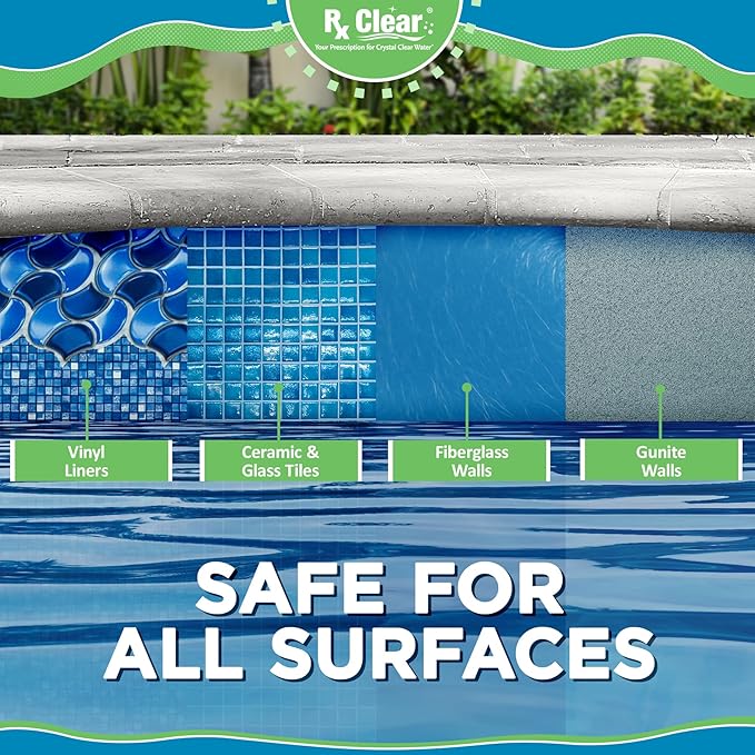 Rx Clear 3" Inch Chlorine Tabs | 25 Pounds | Individual Stabilized Chlorinating Tablets for Sanitizing Swimming Pools | Long Lasting, Slow Dissolving, and UV Protected