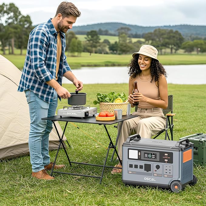 OSCAL 6000W (Peak 7200W) 120V/240V Solar Generator,Promax6000 Dual Voltage 3600WH Lifepo4 Battery Portable Power Station with 14 Outlets,2200W 1.96H Fast Charge,for Home Backup