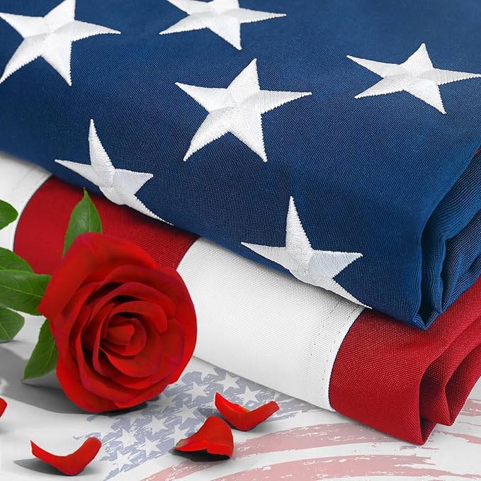 American Flags For Outside 4x6FT Tear Proof USA Outdoor Heavy Duty American Flags,High Wind Resistant US Flag for Outside Use,Premium United States Flag for Home and Patio