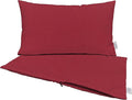 RSH DECOR: Sunbrella Pillow Covers Set of 2 | Covers Only - 26" x 16" | Outdoor Lumbar Pillow Covers Crafted with Sunbrella Performance Fabric | Canvas Burgundy