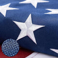 American Flag for Outside 12x18 Ft - TearProof Series Outdoor Use US Flags - Long Lasting, Fade Resistant - Thick Spun Polyester USA Banner - High Wind United States Flag - Embroidered Stars, Sewn Stripes, Brass Grommets