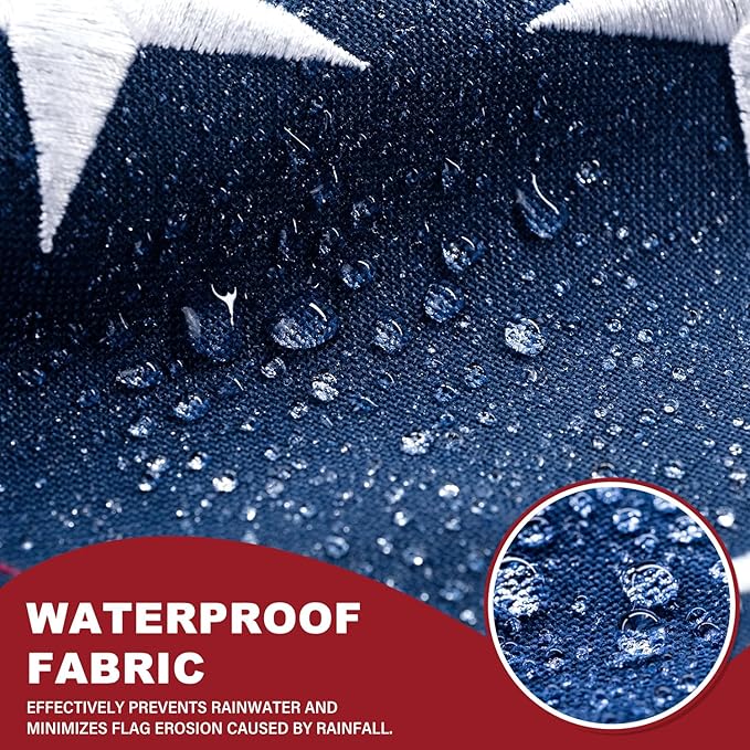 American Flag 3x5 ft for Outside, Tearproof Super Tough Series, Heavy Duty Spun Polyester, All Weather US Flag High Wind with Embroidered Stars, Brass Grommets, Ultra Durable USA Flags for Outdoor