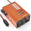 300W Car Power Inverter - DC 12V to 110V AC Converter with Fast Charging - 2 USB-A(18W), 2 USB-C(PD30W), and Cigarette Lighter Outlet Portable Car Charger