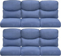 Pop 22x25/22x24 Outdoor Furniture Cushions Set of 6 - Comfortable Patio Chair Cushion for Rattan Wicker Dining Rocking Swivel Chairs Loveseat Couch L-Shape Sectional Sofa - Navy Blue/Smile