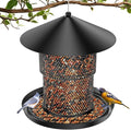 Bird Feeder for Outdoor Hanging, No Mess No Spill - Birdfeeder for Outdoor, Squirrel Proof Bird Feeder w/Catch Tray - Large Capacity All-Metal for Outside Hanging