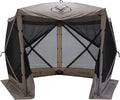 Gazelle Tents™, G5 5-Sided Portable Gazebo, Easy Pop-Up Hub Screen Tent, Durable, TriTech Mesh, Waterproof, UV Resistant, 4-Person & Table, Desert Sand, 85" x 115" x 106", GG502DS