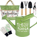 Nana Gifts, Garden Kit Nana Birthday Gifts from Grandkids Floral Gardening Tools and Durable Garden Tools Organizer Tote, Ideal Gardening Set for Women on Christmas Plant Lover Present