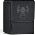 ZLCA Card Deck Box for MTG Yugioh TCG, Card Storage Box with Dividers Holds 100+ Sleeved Cards, Premium Card Deck Case Compatible with CCG Trading Cards (Black,Cthulhu)