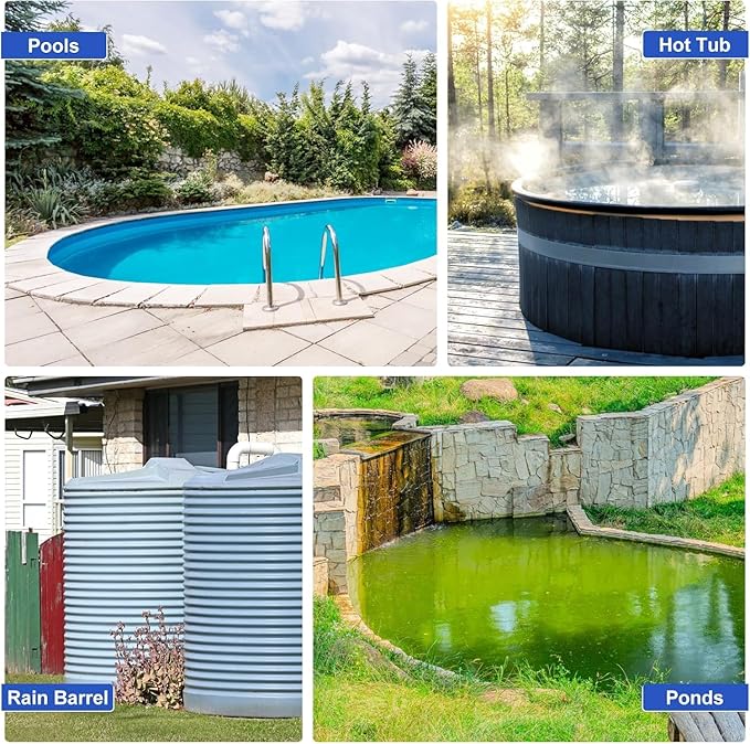 Sump Pump 1.6HP Submersible Water Pump 5500GPH Stainless Steel Electric Clean/Dirty Water Draining Transfer Pumps with Adapters for Pool Hot Tub Pond