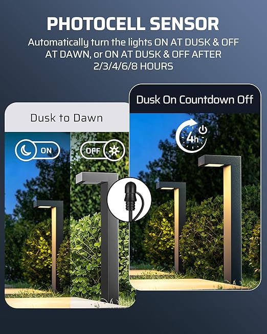 DEWENWILS 200W Low Voltage Landscape Transformer, 120V AC to 12V DC, Outdoor Landscape Lighting Transformer with Remote, Photocell Sensor & Timer, Weatherproof for Garden Spotlights Pathway Lights