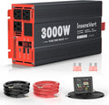 3000W Pure Sine Wave Inverter, Car Power Inverter 24V to 120V AC Converter for RV, Truck, Solar, Outdoor with Dual AC and 20A Socket, 18W+30W USB, PD60W, Surge 6000W, Remote Control(3000W-24V)