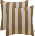 RSH DECOR: Sunbrella Square Throw Pillows Set of 2 | 17" x 17" | Water and Fade-Resistant Performance Fabric | Outdoor Pillow Covers with Down-Alternative Inserts | Maxim Heather Beige
