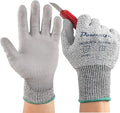 Dowellife Level 5 Cut Resistant Work Gloves for Men & Women, PU Coated Breathable Gardening Gloves, Thin Flexible Firm Grip
