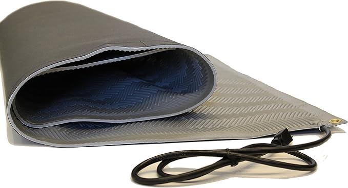 RHS Snow Melting Mat, Anti-Slip Walkway Herringbone Design, Color Gray, Outdoor Mat, Prevents ice Formation, Melts up to 2 inches of Snow per Hour, 120 Volts (30-inches x 6-feet)