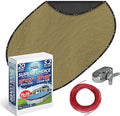 Winter Swimming Pool Cover for 15 ft x 27 ft Aboveground Oval Pool Size, Superb Choice Series, Solid Material, Color - Camel, Pool Cover Choice 311527-4CHOICE