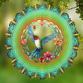 Wind Spinners Outdoor Hummingbird - Birthday Gifts for Women Mom Wife, Hanging Wind Sculptures Wind Spinners, 12 inch 3D Wind Spinner for Garden Decor for Outside, Garden, Patio, Yard, Outdoor