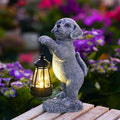 Goodeco Dog Statue with Solar Lantern - Perfect Dog Garden Statues Outdoor Decor & Ornament for Mom, Housewarming Gifts and as Yard Decorations
