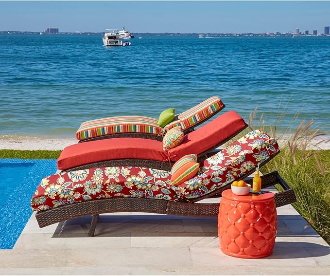BrylaneHome 84" Chaise Cushion - Covert Breeze