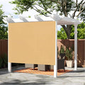 SUNNY GUARD Shade Cloth 4'x10'FT Sun Shade Screen Fabric HC-074 Shade Cover Tarp with Grommets for Pergola Backyard Garden,Sand