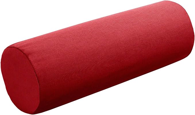 Cushion Source 20" x 6" Sunbrella Bolster Pillow, Indoor/Outdoor Decorative Support Pillow, Fade and Water Resistant, Sunbrella Makers Spectrum Cherry