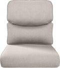 Pop 22x25/22x24 Outdoor Replacement Cushion - 1 Set High Back Deep Seat Patio Furniture Cushions for Rattan Dining Swivel Rocking Chairs Rattan Loveseat Couch Sectional Sofa - Beige/Smile