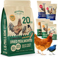 Hatortempt Dried Mealworm Bird Food - 20 Lb Bulk Pack - High Protein Poultry & Chicken Feed - Duck Food & Wild Bird Feed & Quail Treats