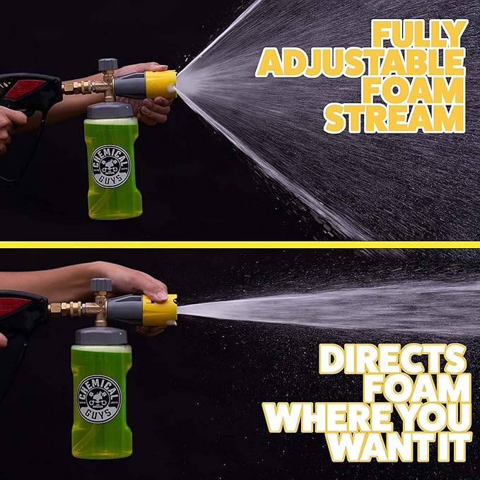 Chemical Guys Big Mouth Max Release Foam Cannon - Pressure Washer Foam Cannon for Car Wash, Home Cleaning, and Boat Wash with 34 oz Bottle