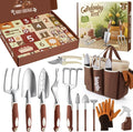 Gardening Christmas Advent Calendar for Adult Women Men 2025, 12 Days Gifts Garden Hand Tools Set with Storage Bag and Garden Gloves, Outdoor Plant Gardener Kit for Male Mom Dad Husband Wife Boyfriend