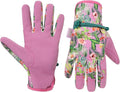 HANDLANDY Gardening Gloves for Women, Breathable Ladies Leather Garden Yard Gloves Best Gift for Gardeners
