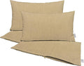 RSH DECOR: Sunbrella Pillow Covers Set of 4 | Covers Only - 20" x 12" | Outdoor Lumbar Pillow Covers Crafted with Sunbrella Performance Fabric | Canvas Heather Beige