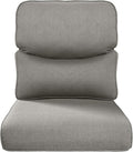 Pop 22x25/22x24 Outdoor Replacement Cushions - 1 Set High Back Deep Seat Patio Furniture Cushion for Wicker Dining Swivel Rocking Chairs Rattan Loveseat Couch Sectional Sofa - Grey/Smile