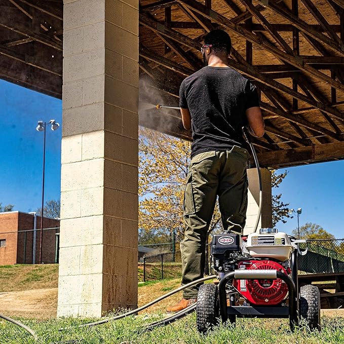 Simpson 61014 3500 PSI at 2.5 GPM Honda GX200 with AAA AX300 Axial Cam Pump Cold Water Professional Gas Pressure Washer PS61002-S