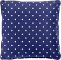 BrylaneHome 16" Square Toss Pillow - Patio & Outdoor - Patio & Outdoor - Water, Stain & Fade Resistant - Evening Blue Dot