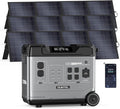 OUKITEL P5000 Pro 3600W Solar Generator with 3x200W Panel, 5120Wh Solar power station with 5 AC Outlets (6000W Peak), 1800W Fast Charging, Emergency Battery Backup for Home, Camping & RVs