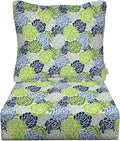 RSH DECOR Deep Seating Cushion with Pillow Back | 23.5” x 25” Seat | Water and Fade-Resistant Spun Fabric | Outdoor Chair Cushion Set for Patio Furniture | Livi Courtyard Floral