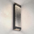 ASD LED 18 Inch Bubble Glass Wall Light Fixture | 22W 520LM 3000-5000K 100-277V | 3CCT, Waterproof, Dimmable, Up-Down Glow, ETL Listed | Exterior Flush Mount Sconce, Outdoor Lighting | Black, 4 Pack